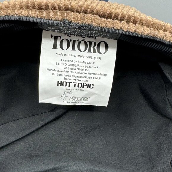 Studio Ghibli My Neighbor Totoro Brown Corduroy Cabbie Hat NEW - Picture 8 of 8